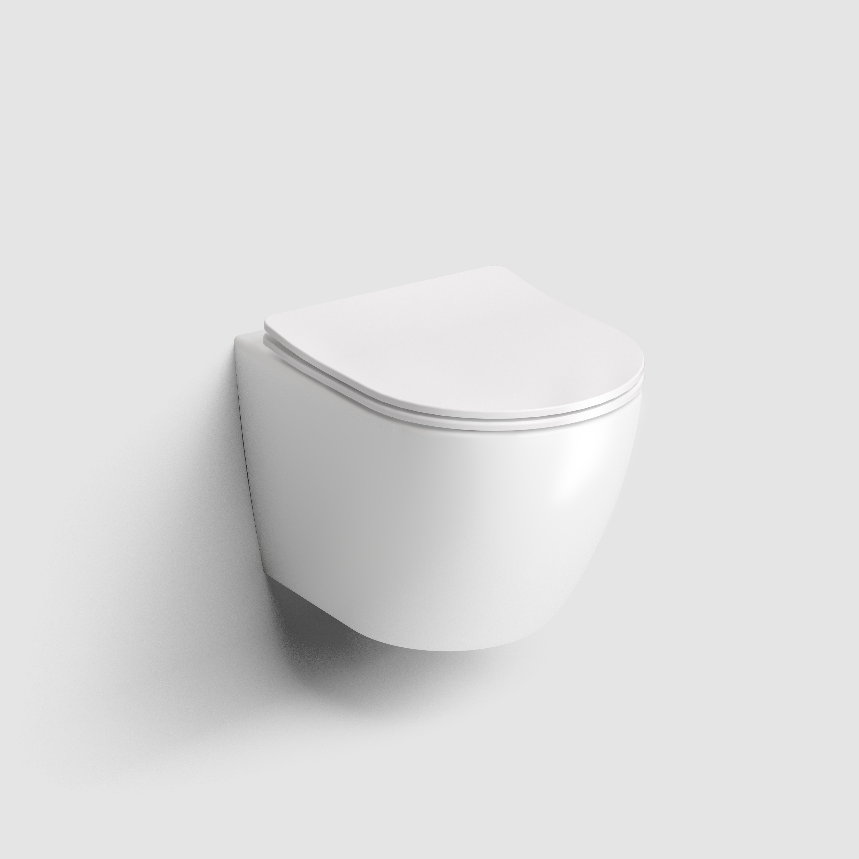 Clou InBe 3 wandtoilet met zitting 49 cm mat wit ker.